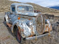 Classic Old Car at dessert