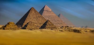 Giza Pyramid in a blurred background