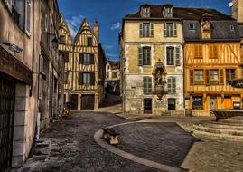 square of the old town of Auxerre