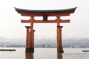 Great Torii is a Shinto shrine in Japan