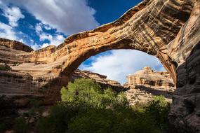 landscape of Sipapu Bridge Geological Formation