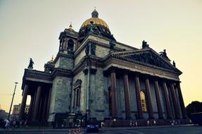 Cathedral in St. Petersburg in the evening