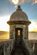 observation tower at Castillo San Cristobal in Puerto Rico