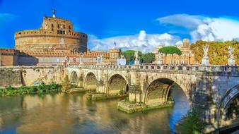 angelic castle, ponte sant angelo, rome, italy