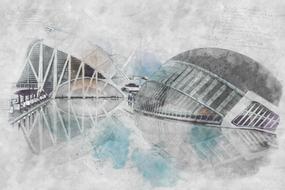 City of Arts and Sciences, digital art, spain, valencia