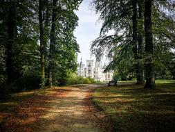 alley in front of the Castle Hluboka nad Vltavou