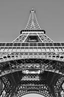 monochrome picture of Eiffel Tower Monument