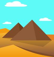painted two egyptian pyramids