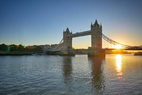 Picture of Tower Bridge in London at sunset