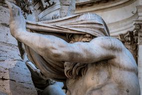 marble sculpture of the god in Rome