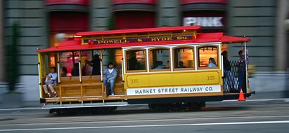 tram on san francisco street