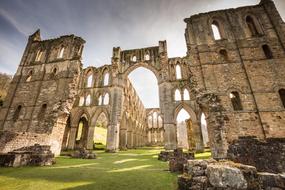 photo of the ruins of Rievaulx Abbey in England