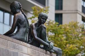 boy and girl sculpture, Germany, Berlin