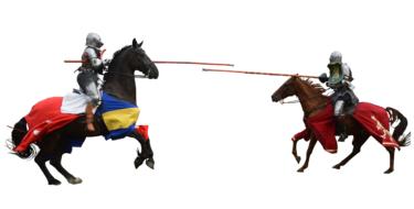 photo of the battle of two knights