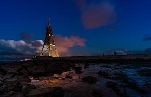 lonely lighthouse in Germany, kugelbake