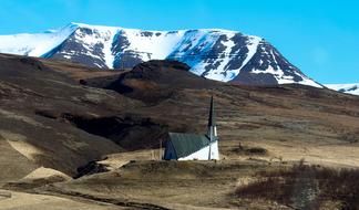 chapel at the foot of the mountain