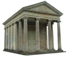 ancient roman temple cutout
