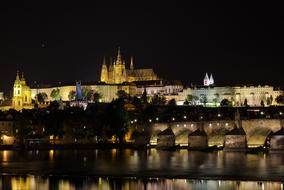 Illuminated Prague at Night