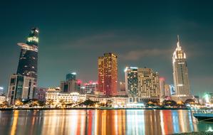 photo of the night lights of the metropolis