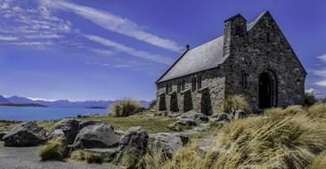Old Stone Church and Lake Tekapo