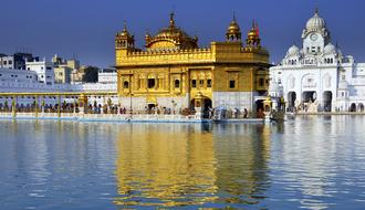 Golden Temple in Amritsar on a sunny day