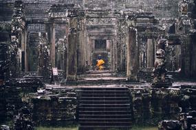 Buddha statue in an ancient temple in Thailand