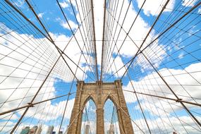 beautiful Brooklyn Bridge sky