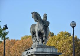 sculpture of a soldier and a horse in Paris, France