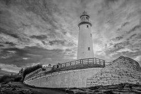 beautiful Lighthouse Black And White