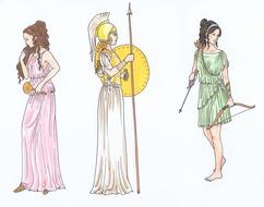 mythology gods goddess drawing