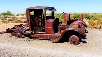 Cars Old red sand