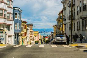 colorful houses on the street in San Francisco