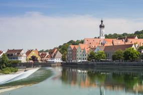 panoramic view of the Landsberg city on the river