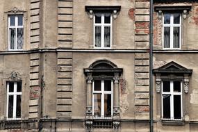 old plaster facade