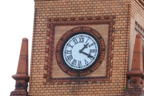 Red Clock Brick Tower