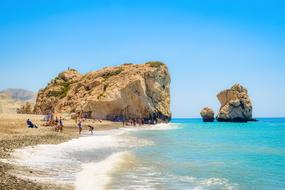 Aphrodite's Rock is a sea stack in Paphos, Cyprus