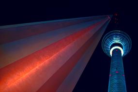 Berlin Tv Tower red lihgt