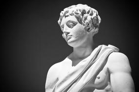 classic male marble Sculpture, detail