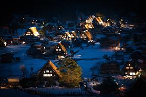 Landscape of beautiful Shirakawa-Go Gifu