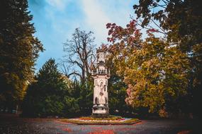 military monument in a park in sweden