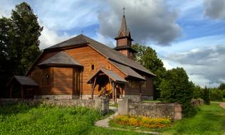 beautiful Church wood Building