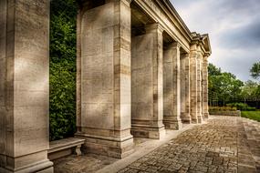 D-Day Monument, columnar with names of fallen soldiers