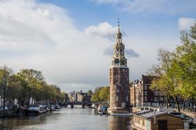 channel in Amsterdam, Netherlands