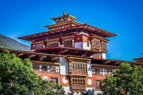 traditional Palace Bhutan Architecture