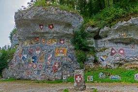 Coat Of Arms on Rock Wall in Chessiloch