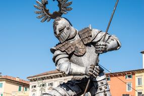 statue of a knight in Verona, Italy