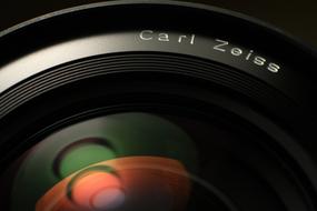 macro photo of a black lens