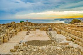 Landscape of Cyprus Kourion ancient site