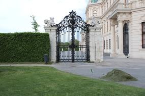 ornate wrought iron gate at Palace, austria, vienna