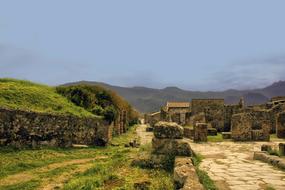 Pompeii is a large ancient Roman city, now a large-scale archaeological complex near the Gulf of Naples in the Campania region in southern Italy